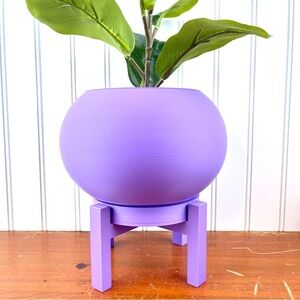 Rono Simple Indoor Planter w/ Drainage Hole and Drip Tray, Houseplant